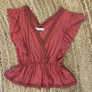 [abercrombie&fitch] ruffle top, sz M